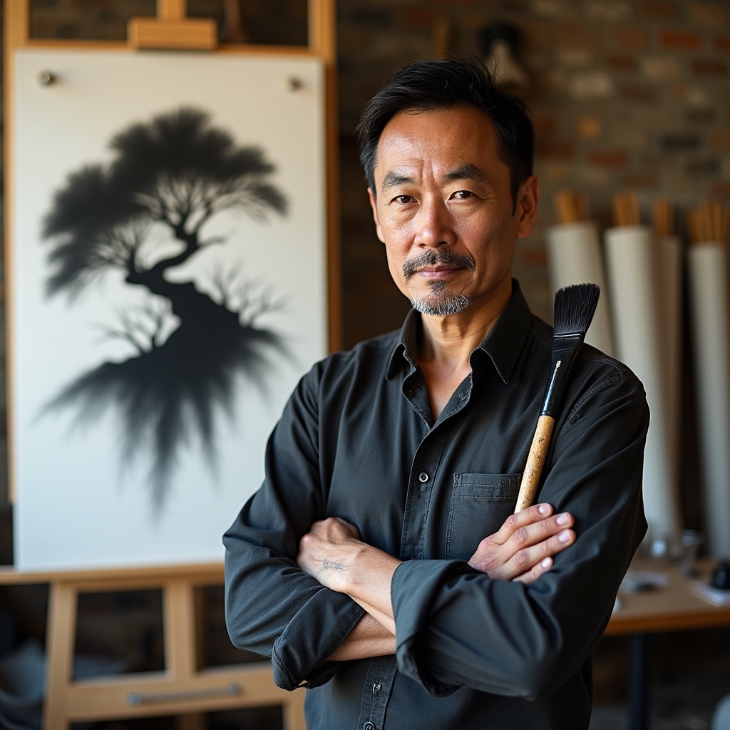 墨絵担当講師のポートレート